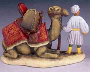 Back view of Camel with Tender by Olszewski for Goebel Miniatures Nativity Collection