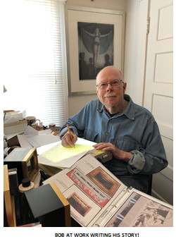 Bob at work writing his Story.
